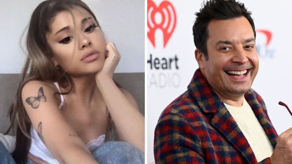 Tiktoker revive rumores de un amorío entre Ariana Grande y el comediante Jimmy Fallon. Foto: Instagram/AP