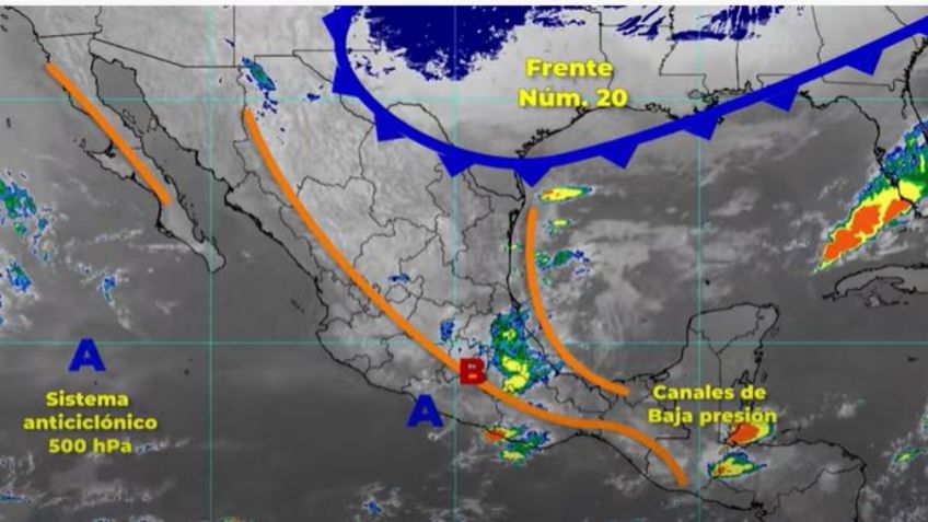 Frente Frío 20: Estos son los estados que tendrán fuertes lluvias, rachas de viento y nevadas