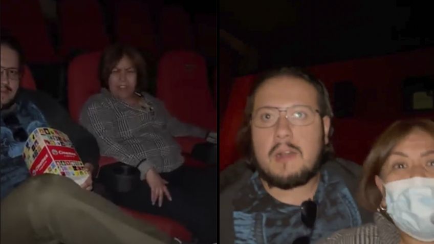 Desatan pelea en "spanglish" por no usar cubrebocas y toser en el cine: VIDEO