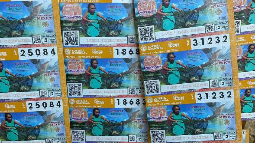 Lotería Nacional presenta primer billete con imagen de una mujer indígena dedicada a la pesca en Campeche