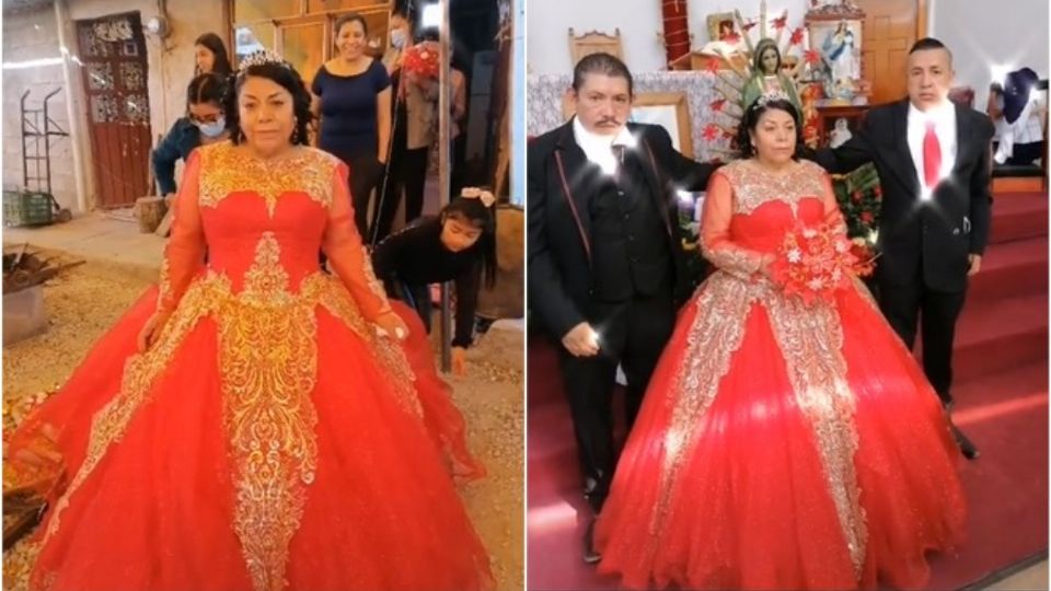 La mujer de 60 años bailó hasta un vals Foto: Especial