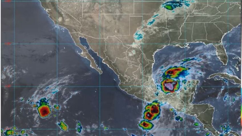 Tres zonas de baja presión causarán lluvias hoy en México: sigue su trayectoria en vivo