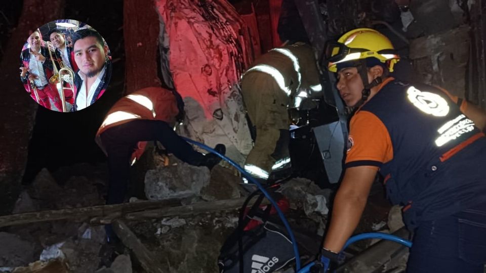 Los músicos accidentados son de la banda oaxaqueña Real de Huajuapan.