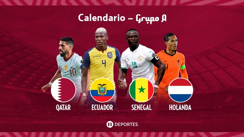 Qatar 2022: Grupo A calendario de partidos del mundial, horarios, fechas, TV y selecciones