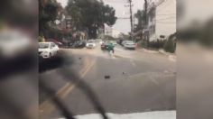 VIDEO | Cuernavaca bajo el agua: captan a motociclista arrastrado por la corriente tras fuerte lluvia