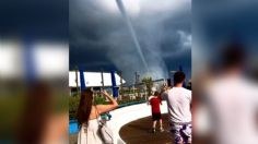 VIDEO | El impresionante momento en que una feroz tromba marina azotó una playa de Chipre