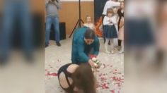 VIDEO | Mujeres protagonizan tremenda pelea a golpes por ganar el ramo en una boda