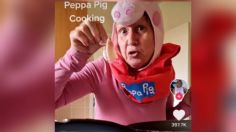 VIDEO | Mujer disfrazada de Peppa Pig cocina tocino y enfurece a veganos: "Es ofensivo"