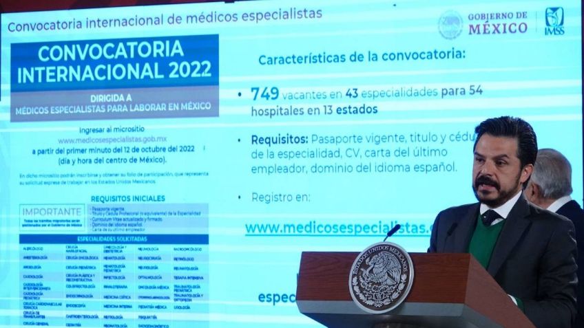 Zoé Robledo: 600 médicos extranjeros se han postulado desde Japón, Rusia, Noruega y más