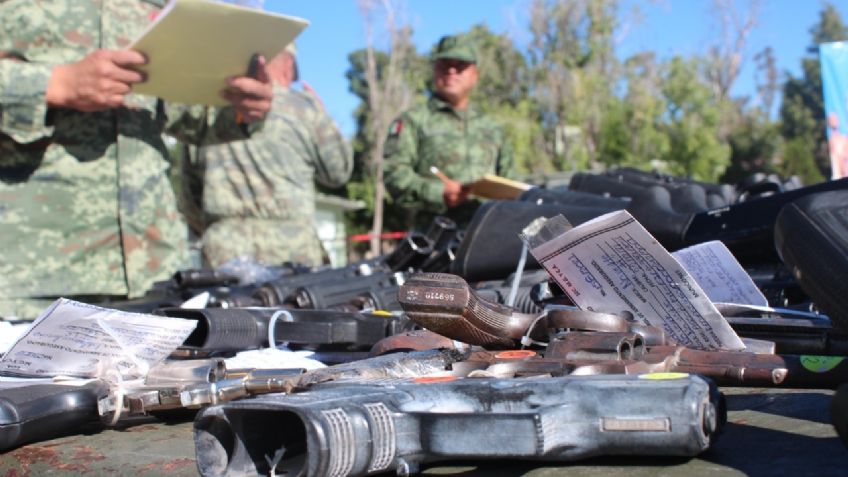 Destruyen militares más de 200 armas de fuego decomisadas