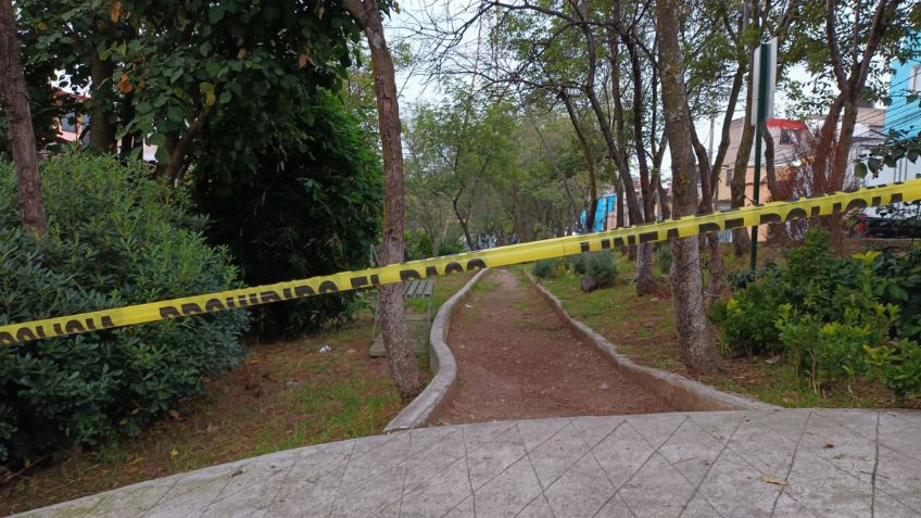 Encuentran el cuerpo de un hombre colgado en un parque de Álvaro Obregón