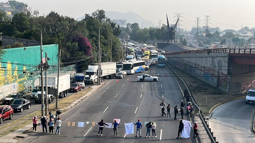 Bloqueo en la México-Pachuca: manifestantes protestan por la desaparición de una joven de 14 años