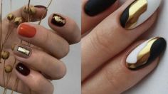 Uñas de otoño: 5 ideas para combinar los colores negro y dorado