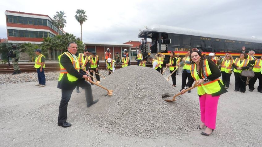 Nuevo Laredo: Colocan primera piedra del segundo puente internacional ferroviario entre Tamaulipas y Texas