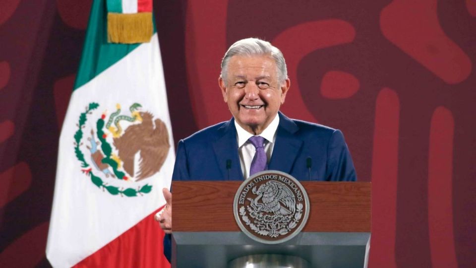 AMLO durante la Mañanera.