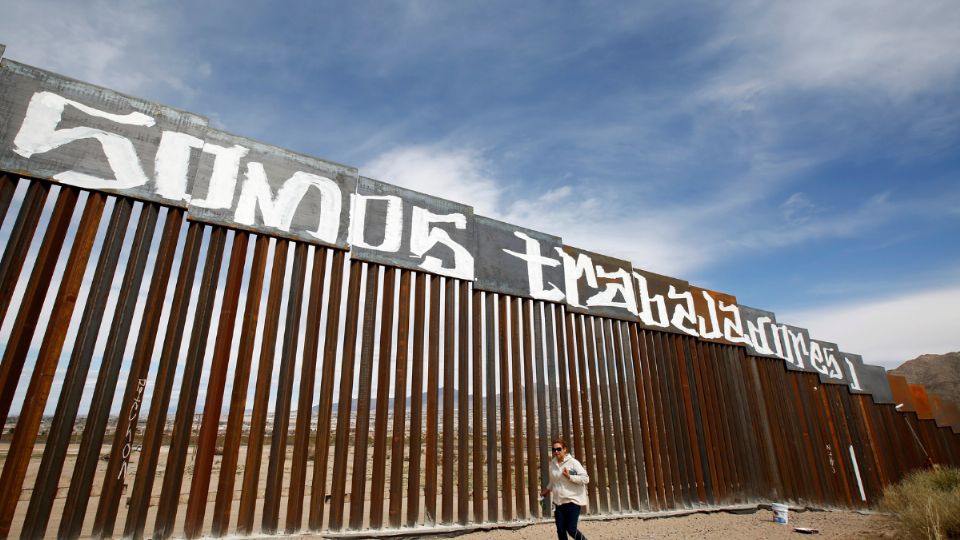 El muro fronterizo entre México y Estados Unidos.