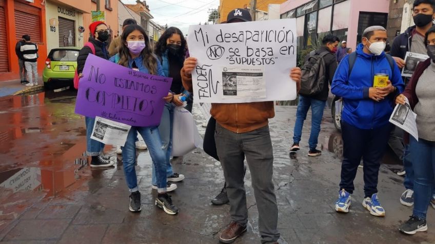 Estudiantes bloquean calle y accesos a facultades por desaparición de Yez