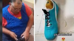 Video | Papá personaliza unos tenis para su hija y se vuelve viral