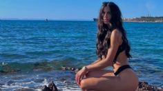 Bárbara del Regil luce un perfecto bikini negro para la playa