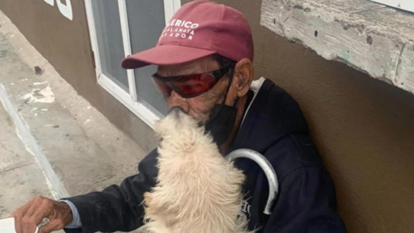 Abuelito invidente denuncia el robo de su perro guía y lo ayudan a encontrarlo