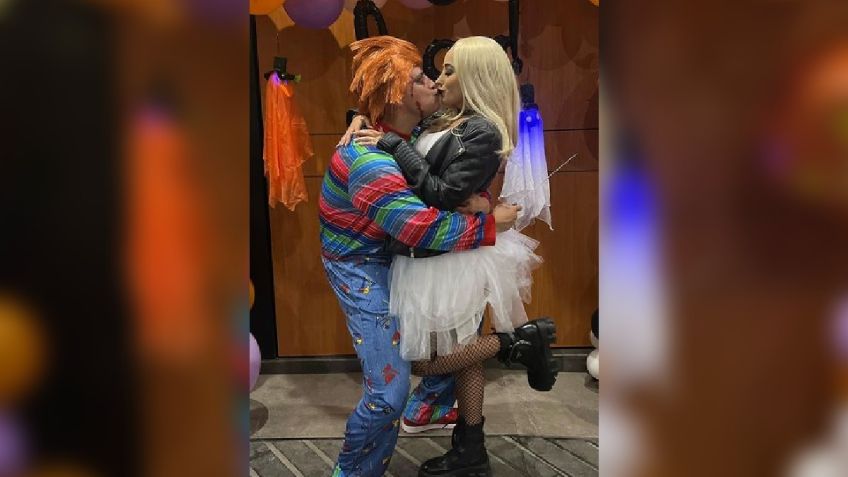 Eduin Caz y su esposa Daisy se disfrazan de Chucky y Tiffany, así lucieron en su fiesta de Halloween