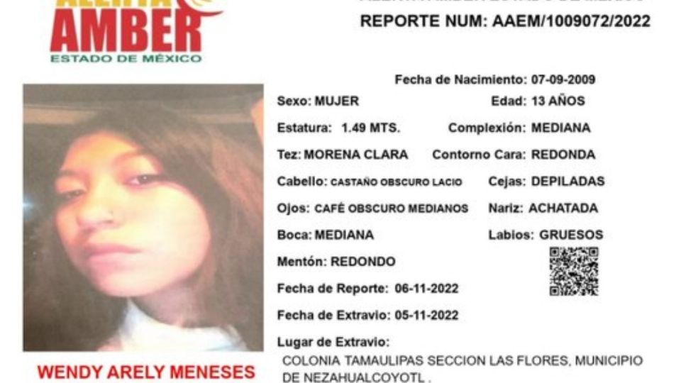 La adolescente desapareció el pasado 5 de noviembre.