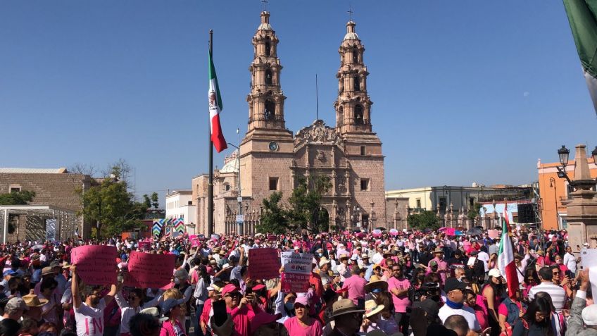 En Aguascalientes asistieron cerca de 12 mil personas a la marcha en defensa del INE