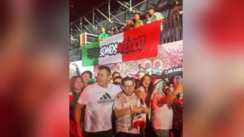 VIDEO: afición mexicana inicia festejos mundialistas en Qatar con túnicas, sombreros y botargas