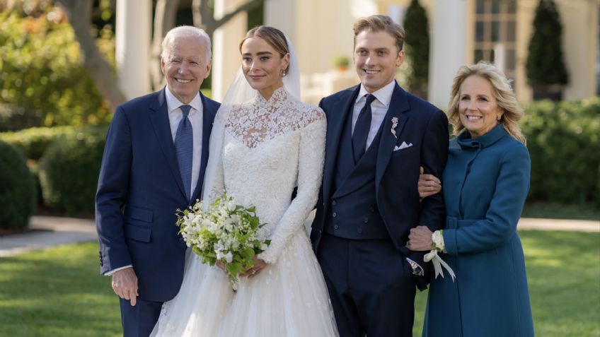 FOTOS | Así fue la lujosa boda de la nieta de Joe Biden en la Casa Blanca