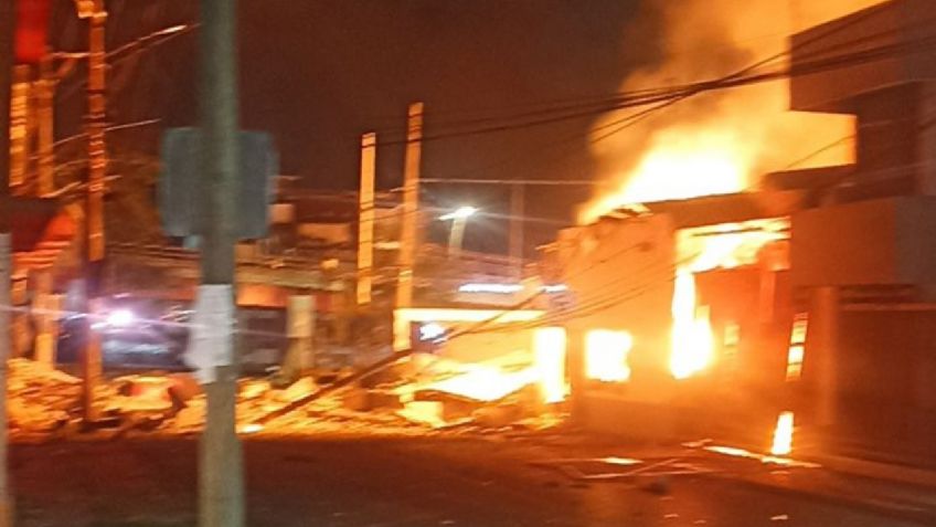 Fuerte explosión e incendio en Tabasco despertó a los vecinos durante la madrugada