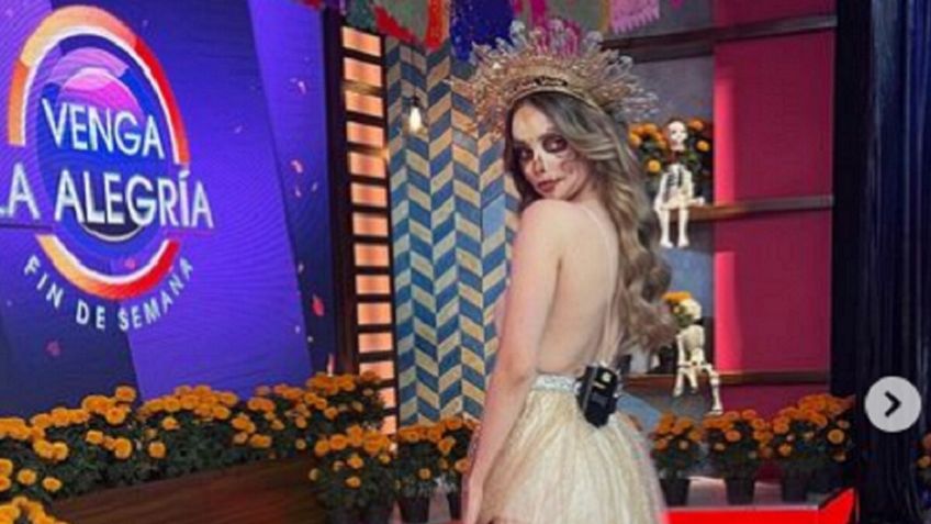 FOTOS | Alana Lliteras celebró el Día de Muertos como la catrina más elegante y bella de "Venga la Alegría"