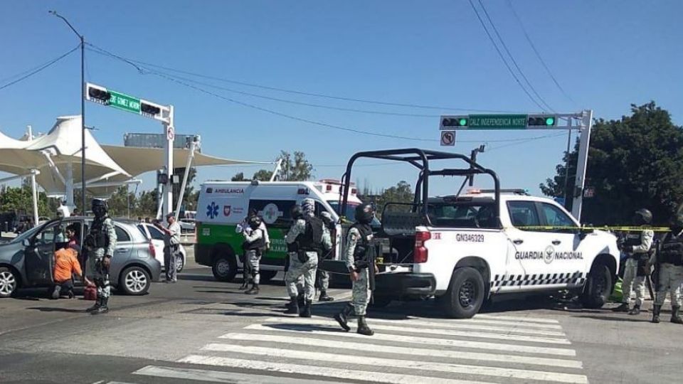 En Guadalajara, Jalisco, una patrulla de la GN involucrada