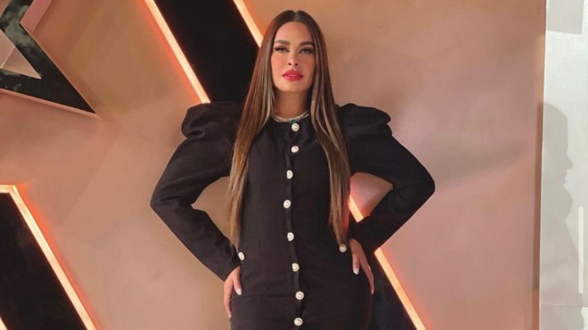 Galilea Montijo presume cuerpazo con entallado vestido negro que resalta sus curvas