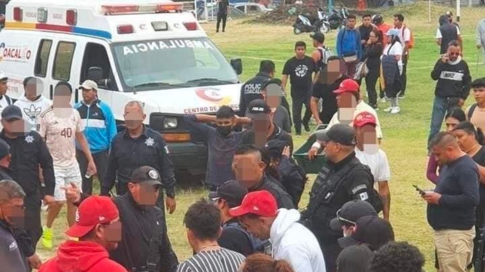 Poli cías fueron alertados del hecho violento que ocurrió en un partido de futbol llanero.