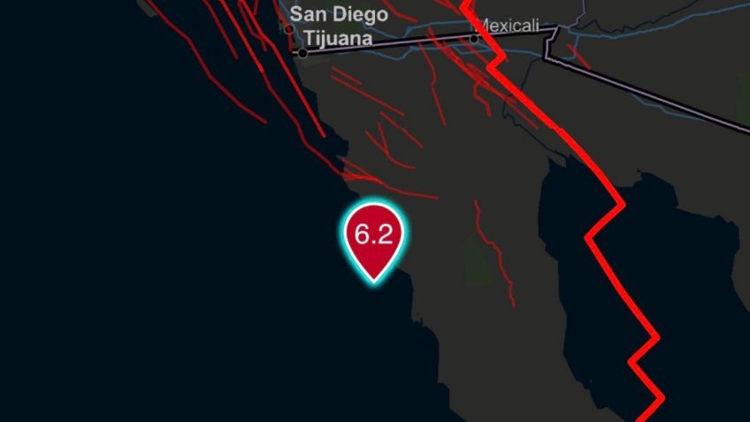 Un sismo de magnitud 6.2 sorprende a Baja California