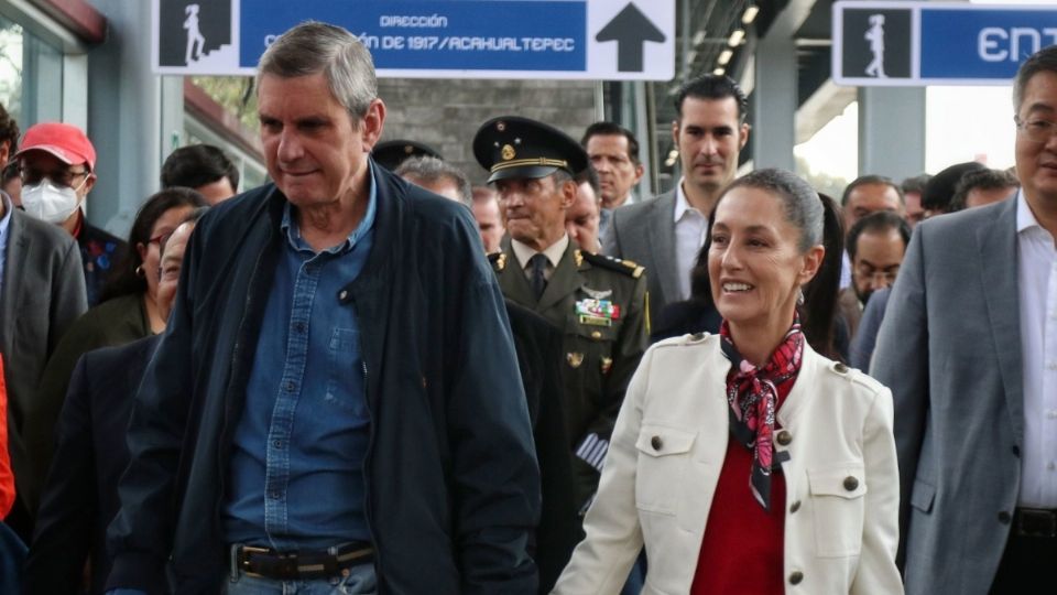 La Jefa de Gobierno capitalina acompañada de su pareja. FOTO: Cuartoscuro