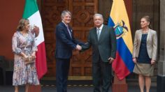 AMLO recibe a Guillermo Lasso, presidente de Ecuador en Palacio Nacional