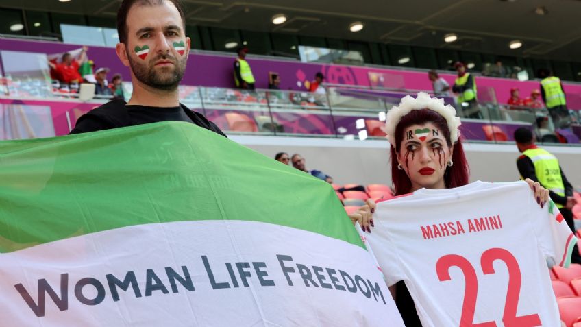 Protestan por el asesinato de Mahsa Amini en el partido Gales vs Irán del Mundial