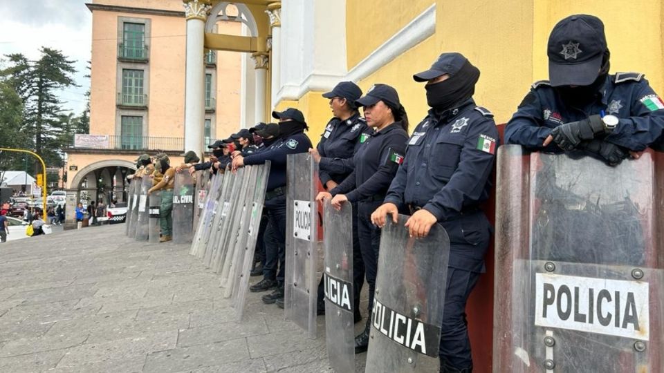 Policías estatales y elementos de Fuerza Civil participaron en el operativo