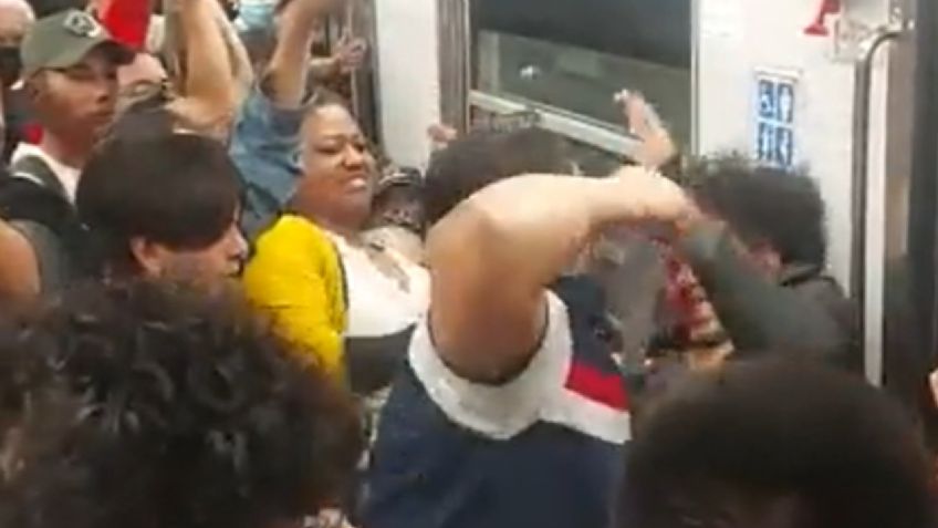 Metro CDMX: un hombre termina con la cara ensangrentada durante una pelea en el vagón del Metro