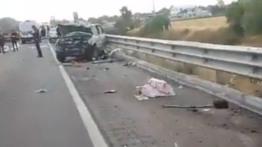 VIDEO: un fuerte accidente en la carretera Puebla-Orizaba deja al menos 4 muertos