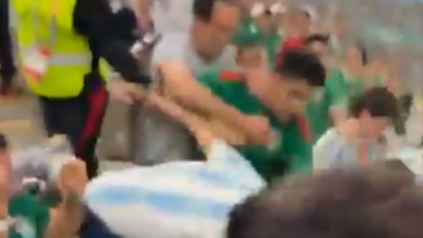 VIDEOS: Pelean mexicanos y argentinos tras la derrota de México en Qatar 2022