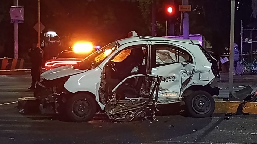 Muere pasajero de taxi en fuerte accidente provocado por cobarde conductor