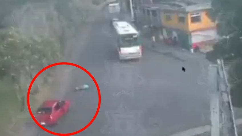 VIDEO: atropelló a un motociclista y quiso huir, pero dos conductores se lo impidieron