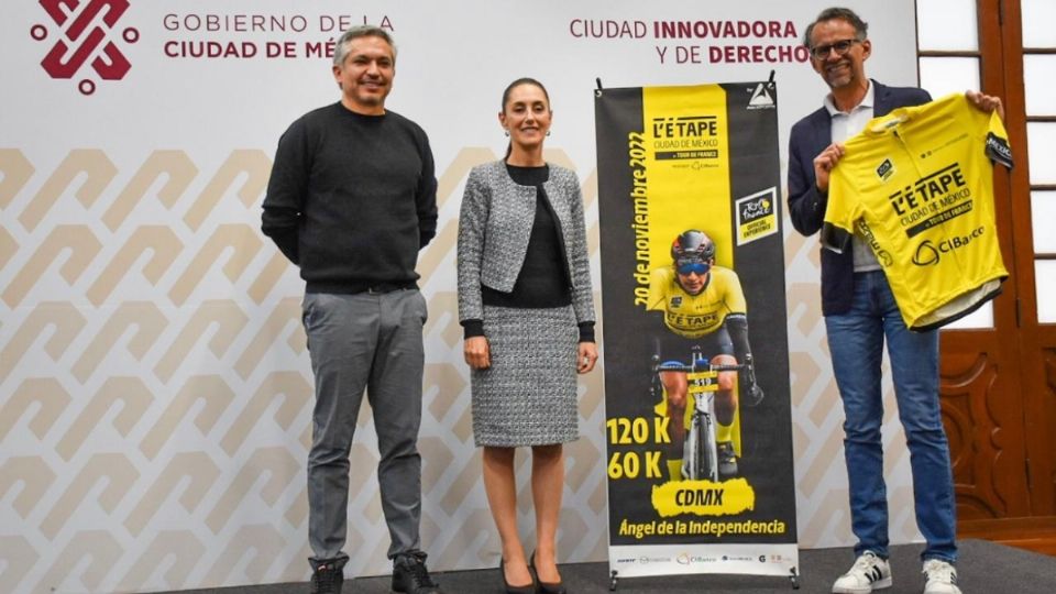 Claudia Sheinbaum en la presentación del L'Etape Ciudad de México