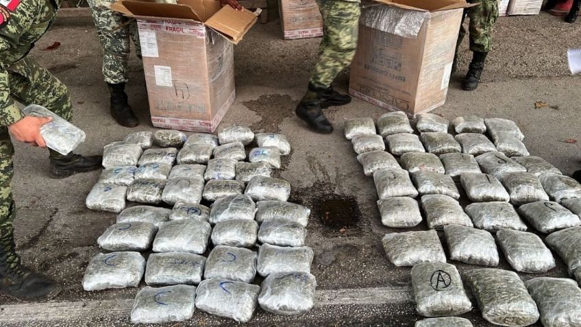 Yucatán: detienen a 2 personas por transportar 680 kilos de marihuana