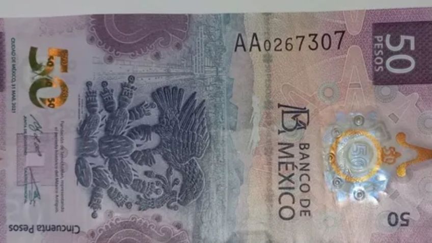 Ofrecen 1 millón al dueño de este billete de 50 pesos de la familia G