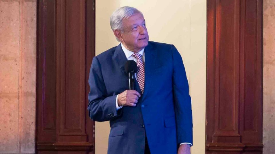 AMLO, durante una de sus conferencias matutinas en Palacio Nacional.