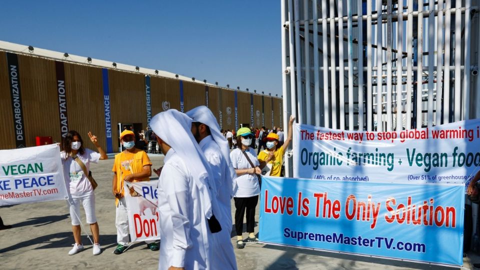 Durante la inauguración de la cumbre climática se presentó una manifestación