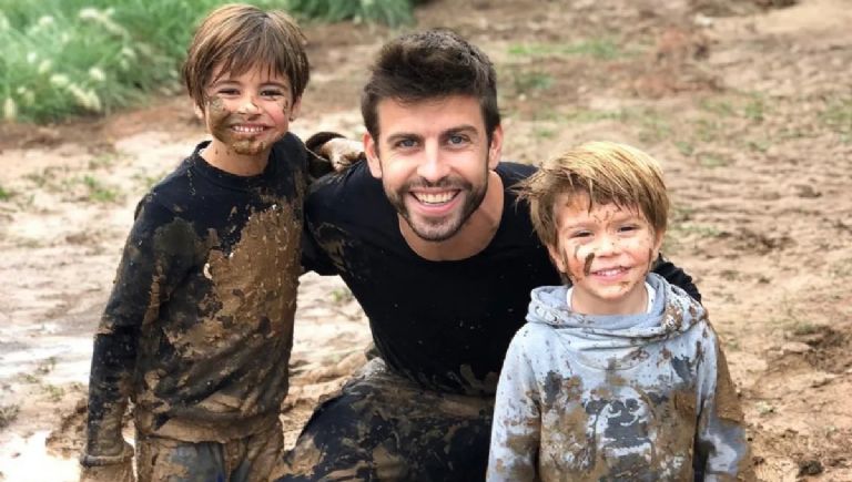 Piqué y sus hijos 